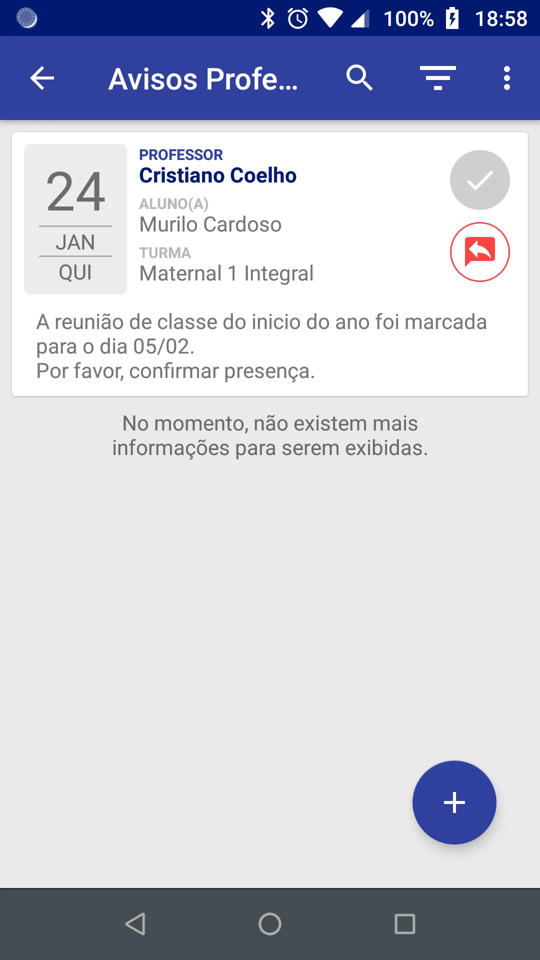 Agenda Colégio Primeira Classe screenshot